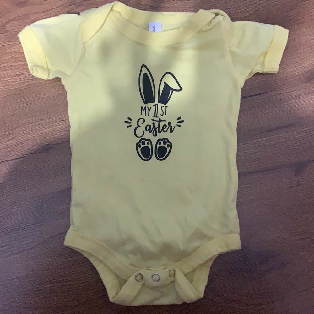 Pastel Yellow Easter Onesie A13